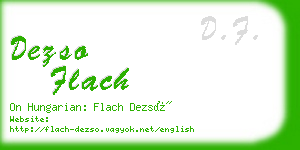 dezso flach business card